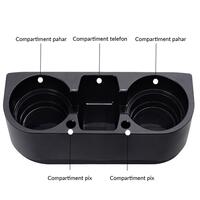 Organizator auto cu suport pahare si compartimente pentru depozitare telefon si diverse obiecte mici 
