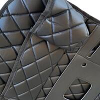 Organizator compartimentat pentru spatar scaun fata DeluxeBoss, piele ecologica, negru