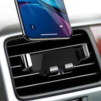 Suport telefon fixare grila Gravity, negru