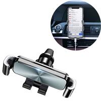 Suport telefon fixare grila Gravity, negru