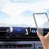 Suport auto pentru telefon cu senzor si fixare automata, negru