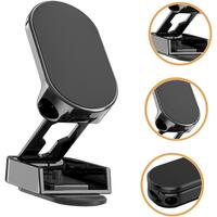 Suport magnetic telefon cu fixare pe bord, pliabil, negru