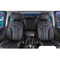 Set Huse Scaune Auto Panda Miami, cu fermoare pentru bancheta rabatabila, negru gri, 11 piese