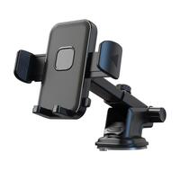 Suport auto pentru telefon Siegbert, montare pe parbriz sau bord, rotire 360°, universal, negru