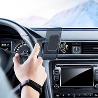 Suport telefon auto magnetic Siegbert, fixare in grila ventilatie, rotativ 360°, magnetic, negru