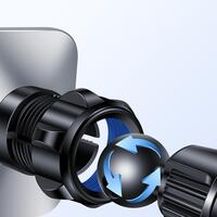 Suport telefon auto magnetic Siegbert, fixare in grila ventilatie, rotativ 360°, magnetic, negru