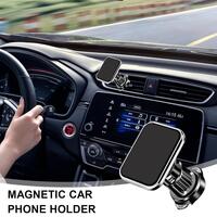 Suport telefon auto magnetic Siegbert, fixare in grila ventilatie, rotativ 360°, magnetic, negru