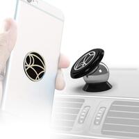 Suport auto Siegbert magnetic pentru telefon, montare pe bord, rotire 360 grade, universal, negru