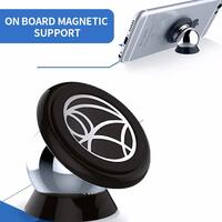 Suport auto Siegbert magnetic pentru telefon, montare pe bord, rotire 360 grade, universal, negru