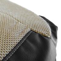 Huse Scaune Auto Luxury Negru Crem, cu fermoare pentru bancheta rabatabila, 9 bucati