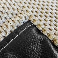 Huse Scaune Auto Luxury Negru Crem, cu fermoare pentru bancheta rabatabila, 9 bucati