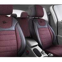 Set Huse Scaune Auto Panda Prestige, Negru-Visiniu, 11 piese