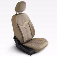 Set Huse Scaune Auto Panda Londra, cu fermoare pentru bancheta rabatabila, bej, 11 piese