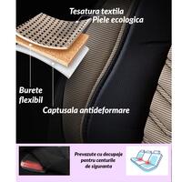 Set Huse Scaune Auto Panda Paris, negru bej, 11 piese