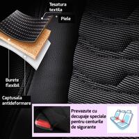 Set Huse Scaune Auto Panda Paris, negru gri, 11 piese
