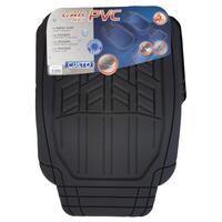 Set covorase auto universale CUSTO POL Rapid, PVC, ajustabile, negru, 4 bucati