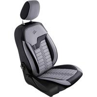 Set Huse Scaune Auto Panda Londra, cu fermoare pentru bancheta rabatabila, gri deschis negru, 11 piese