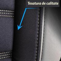 Set Huse Scaune Auto Panda Special, cu fermoare pentru bancheta rabatabila, gri-negru, 11 Piese