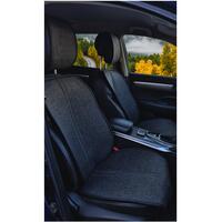 Set Huse Scaune Auto Panda Biga, protectie pentru suprafata scaunelor, material tip in, gri inchis-negru, 11 piese