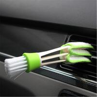 Perie pentru curatat interior auto, dubla functionalitate, microfibra si nylon