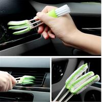 Perie pentru curatat interior auto, dubla functionalitate, microfibra si nylon