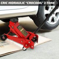 Cric hidraulic 3 tone RoGroup, pe rotile (crocodil)