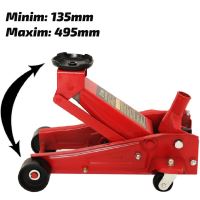 Cric hidraulic 3 tone RoGroup, pe rotile (crocodil)