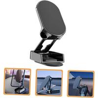 Suport magnetic telefon cu fixare pe bord, pliabil, negru