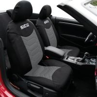 Set Huse Scaune Auto Sparco Sport, negru -  gri, 11 bucati