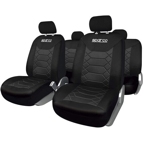 Set Huse Scaune Auto pentru Skoda Octavia 1 - Sparco Sport, negru, 9 bucati