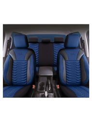 Set Huse Scaune Auto pentru Alfa Romeo 145 - Panda Paris, Albastru-Negru, 11 piese