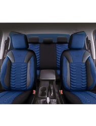 Set Huse Scaune Auto pentru Daewoo Espero - Panda Paris, Albastru-Negru, 11 piese