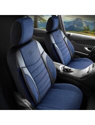 Set Huse Scaune Auto pentru Suzuki Samurai - Panda Elegant, Albastru, 11 piese