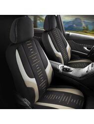 Set Huse Scaune Auto pentru Peugeot 807 - Panda Kiev, negru - bej, 11 piese