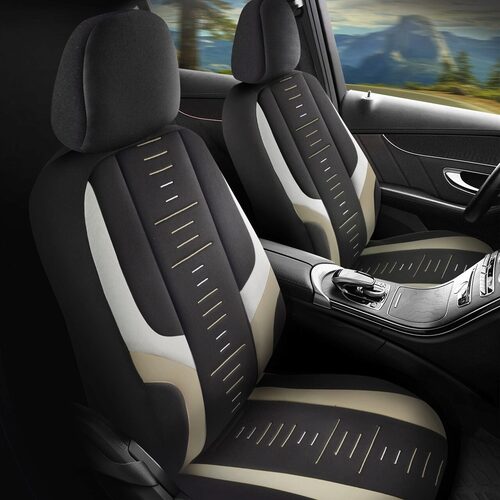 Set Huse Scaune Auto pentru Peugeot 807 - Panda Kiev, negru - bej, 11 piese