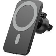 Incarcator auto wireless magnetic cu incarcare rapida, 15W, rotire 360 grade, compatibil Iphone MagSafe, negru