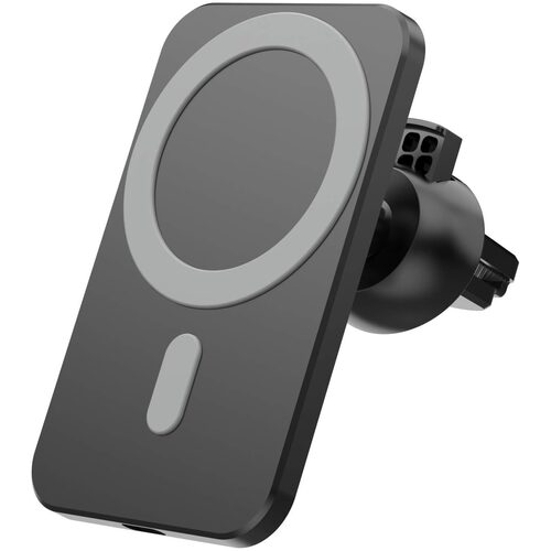 Incarcator auto wireless magnetic cu incarcare rapida, 15W, rotire 360 grade, compatibil Iphone MagSafe, negru