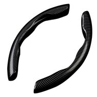 Husa volan, set 2 bucati, tip carbon, negru