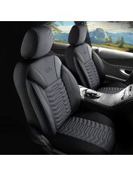 Set Huse Scaune Auto pentru Citroen C2 - Panda Paris, negru gri, 11 piese