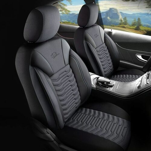 Set Huse Scaune Auto pentru Suzuki Vitara - Panda Paris, negru gri, 11 piese