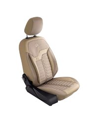 Set Huse Scaune Auto pentru Volvo XC40 - Panda Londra, cu fermoare pentru bancheta rabatabila, bej, 11 piese
