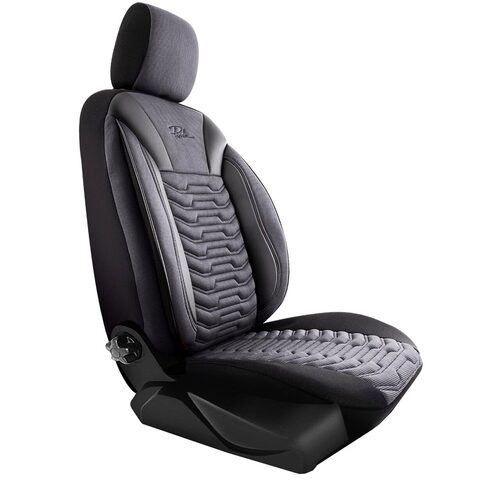 Set Huse Scaune Auto pentru Volkswagen ID3 - Panda Paris, negru gri, 11 piese