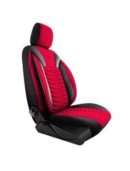 Set Huse Scaune Auto pentru Volvo V40 - Panda Paris, Rosu Negru, 11 piese