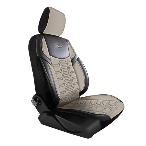 Set Huse Scaune Auto pentru Volkswagen Phaeton - Panda Berlin, bej - negru, 11 piese