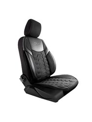 Set Huse Scaune Auto pentru Volkswagen Vento - Panda Berlin, negru cu cusatura gri, 11 piese