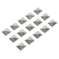 Accesorii cromate decorative, autoadezive, 10x10mm, 15 bucati