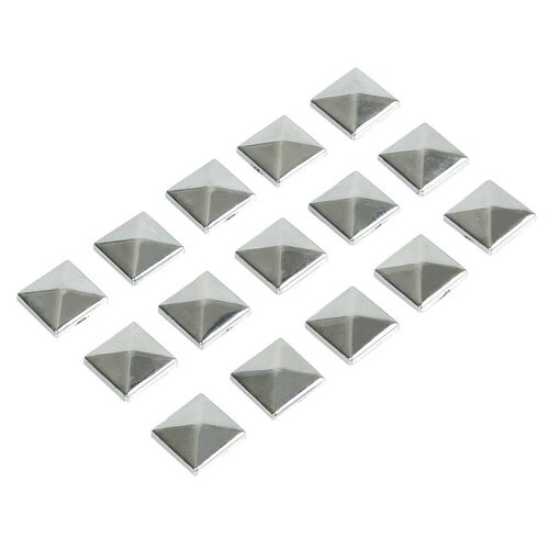 Accesorii cromate decorative, autoadezive, 10x10mm, 15 bucati
