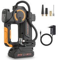 Compresor auto Siegbert, 10A, 21V1A, 120W, display digital cu LED, negru