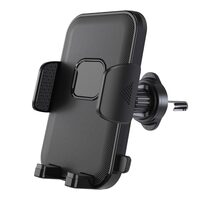Suport auto pentru telefon Siegbert, montare la grila, rotire 360°, universal, negru