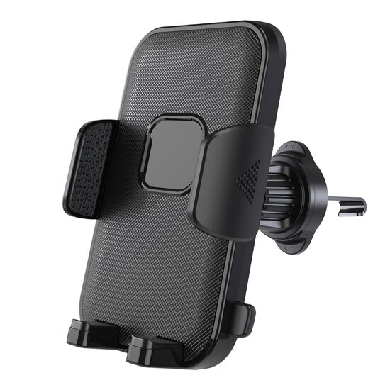 Suport auto pentru telefon Siegbert, montare la grila, rotire 360°, universal, negru